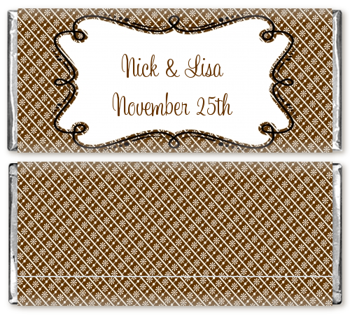 Modern Thatch Brown - Personalized Everyday Party Candy Bar Wrappers