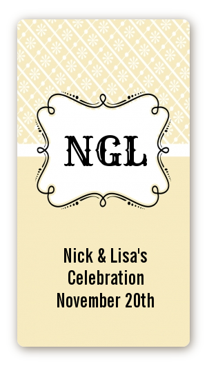 Modern Thatch Cream - Personalized Everyday Party Rectangle Sticker/Labels