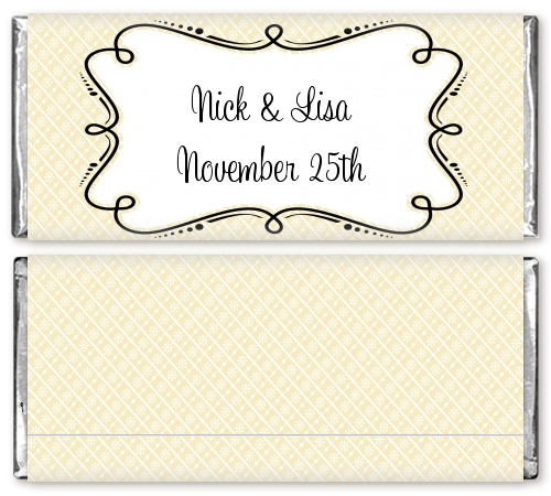 Modern Thatch Cream - Personalized Everyday Party Candy Bar Wrappers