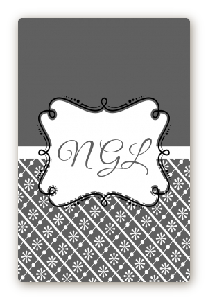 Modern Thatch Grey - Personalized Everyday Party Large Rectangle Sticker/Labels