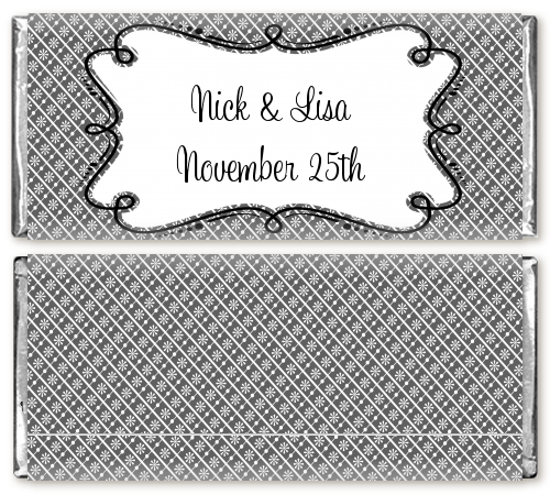 Modern Thatch Grey - Personalized Everyday Party Candy Bar Wrappers