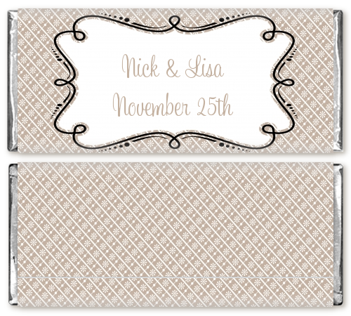 Modern Thatch Latte - Personalized Everyday Party Candy Bar Wrappers