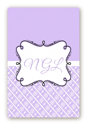 Modern Thatch Lilac - Personalized Everyday Party Large Rectangle Sticker/Labels