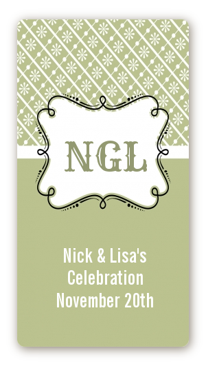 Modern Thatch Olive - Personalized Everyday Party Rectangle Sticker/Labels