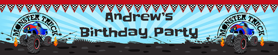 Monster Truck - Personalized Birthday Party Banners