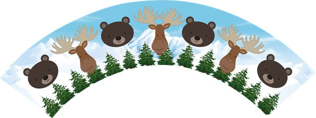 Moose and Bear - Baby Shower Cupcake Wrappers