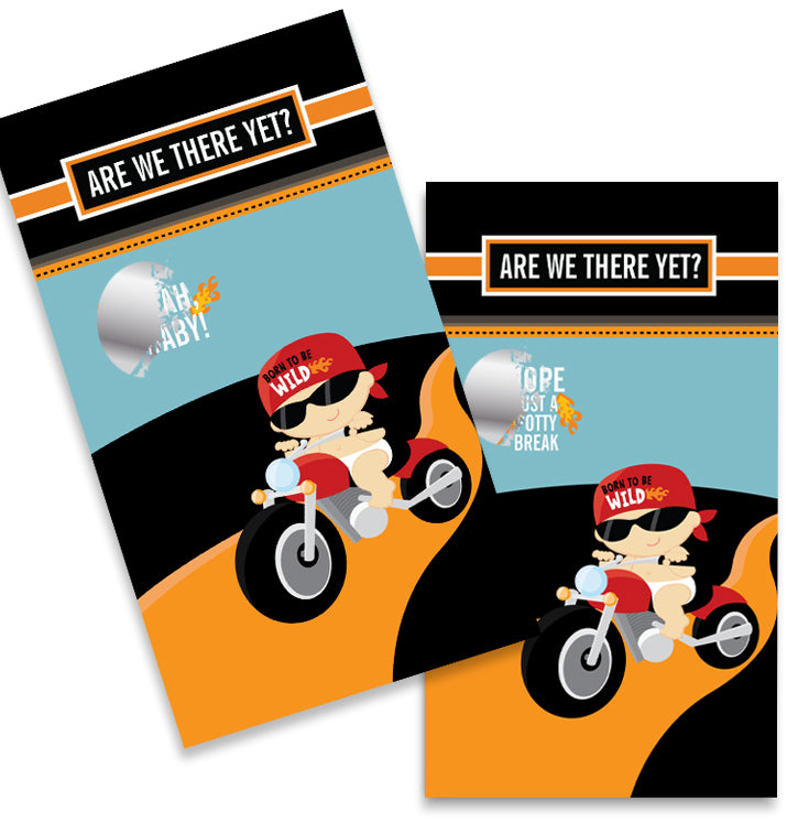 Motorcycle Baby - Baby Shower Scratch Off Game Tickets