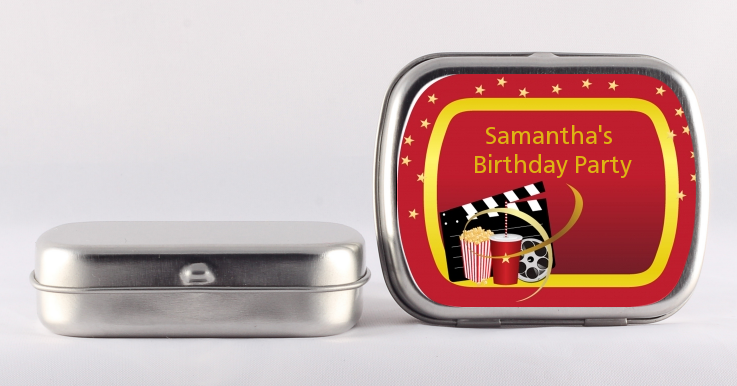 Movie Night - Personalized Birthday Party Mint Tins