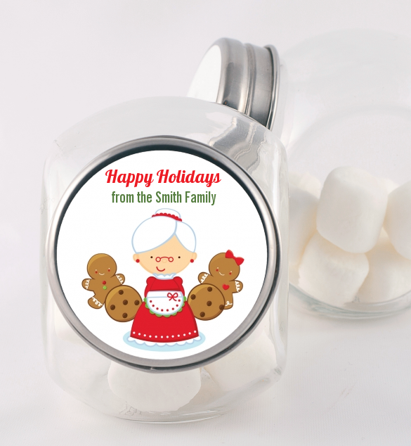 Mrs. Santa - Personalized Christmas Candy Jar