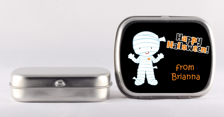 Mummy Costume - Personalized Halloween Mint Tins