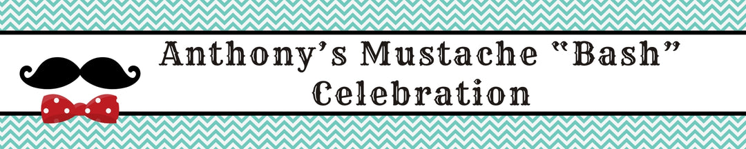 Mustache Bash - Personalized Birthday Party Banners