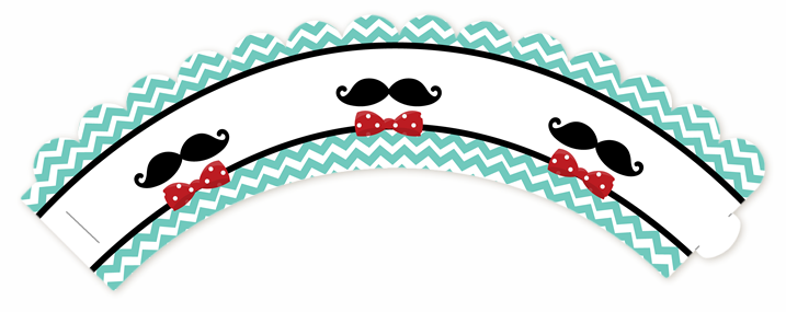Mustache Bash - Birthday Party Cupcake Wrappers