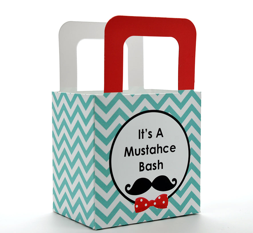Mustache Bash - Personalized Birthday Party Favor Boxes