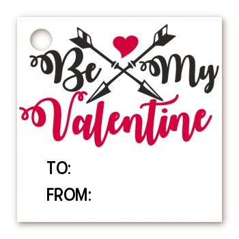 My Valentine - Personalized Valentines Day Card Stock Favor Tags