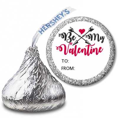 My Valentine - Hershey Kiss Valentines Day Sticker Labels