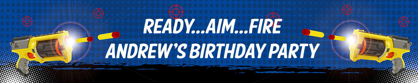 Nerf Gun - Personalized Birthday Party Banners