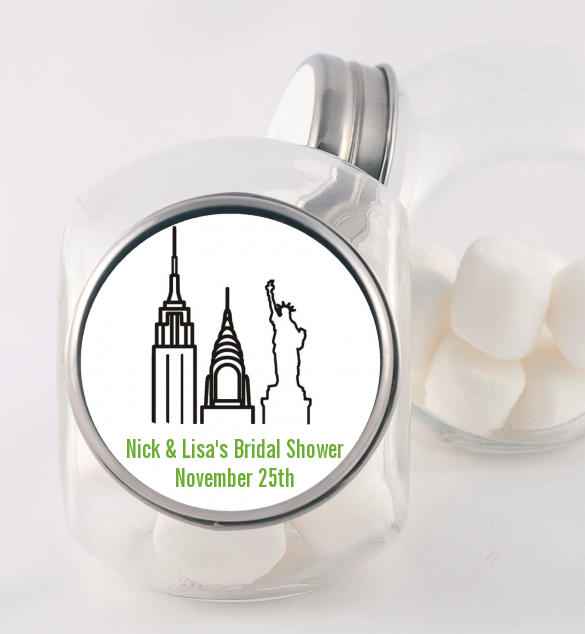 New York City - Personalized Bridal Shower Candy Jar