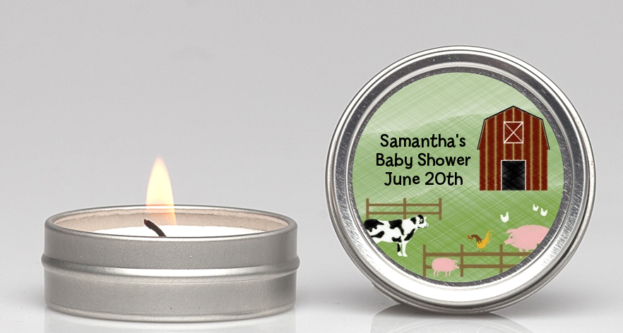 Nursery Rhyme - Old McDonald - Baby Shower Candle Favors