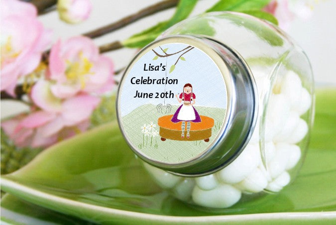 Nursery Rhyme - Lil Miss Muffett - Personalized Baby Shower Candy Jar