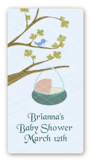 Nursery Rhyme - Rock a Bye Baby - Custom Rectangle Baby Shower Sticker/Labels
