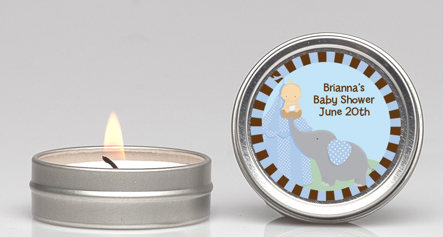 Our Little Peanut Boy - Baby Shower Candle Favors