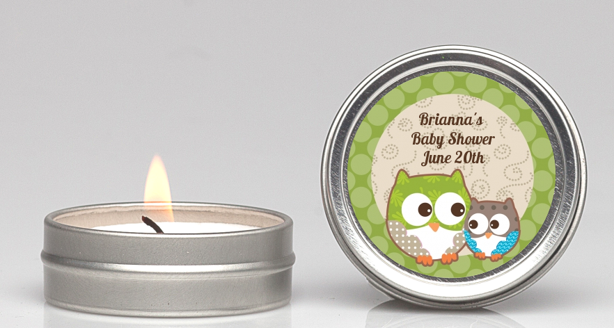 Owl - Look Whooo's Having A Baby - Baby Shower Candle Favors