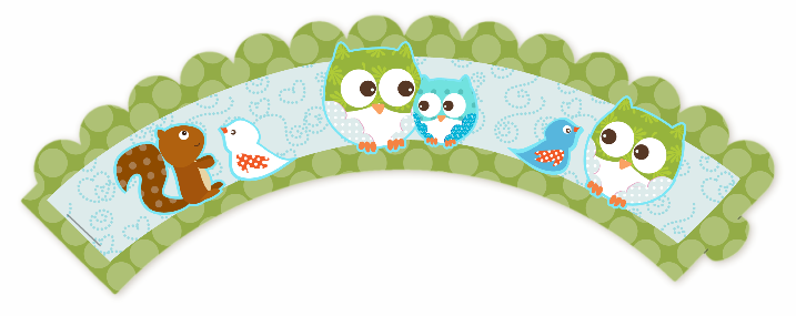 Owl - Look Whooo's Having A Boy - Baby Shower Cupcake Wrappers