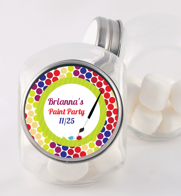 Paint Party - Personalized Birthday Party Candy Jar