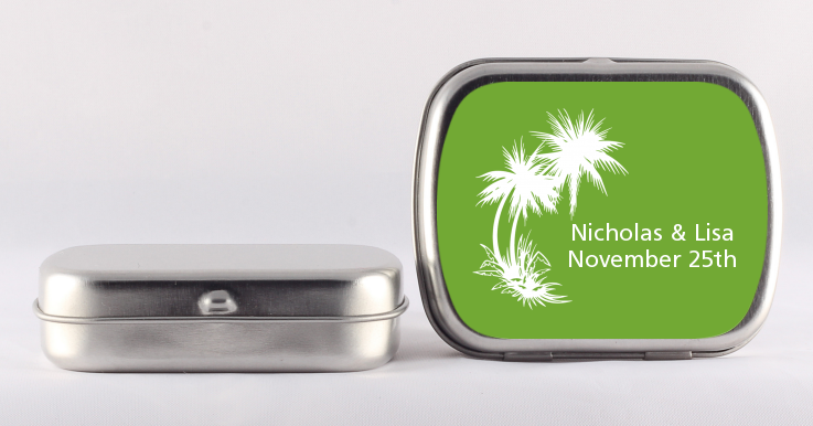 Palm Trees - Personalized Bridal Shower Mint Tins