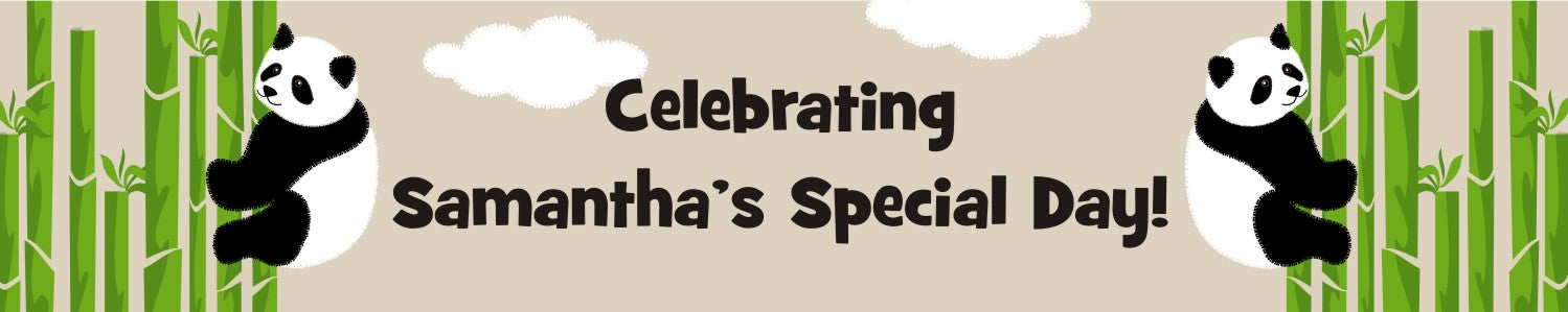 Panda - Personalized Baby Shower Banners