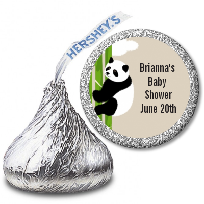 Panda - Hershey Kiss Baby Shower Sticker Labels