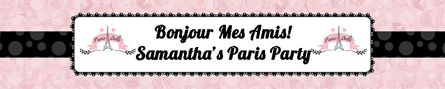 Paris BeBe - Personalized Baby Shower Banners