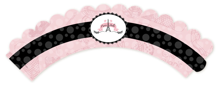 Paris BeBe - Baby Shower Cupcake Wrappers