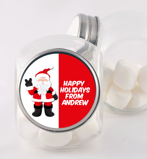 Peace Out Santa - Personalized Christmas Candy Jar