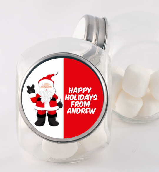 Peace Out Santa - Personalized Christmas Candy Jar