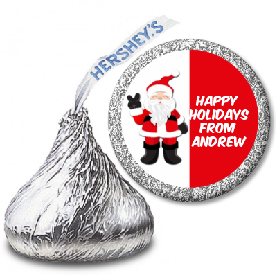 Peace Out Santa - Hershey Kiss Christmas Sticker Labels