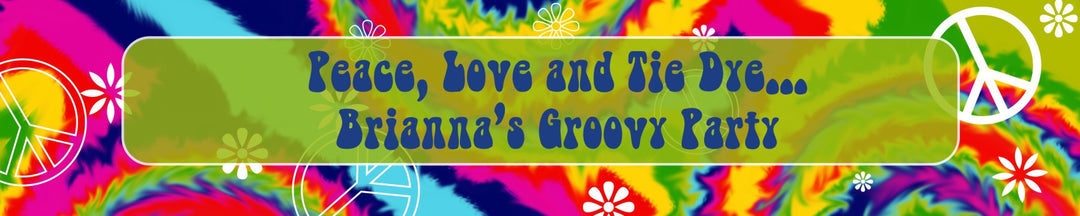 Peace Tie Dye - Personalized Birthday Party Banners