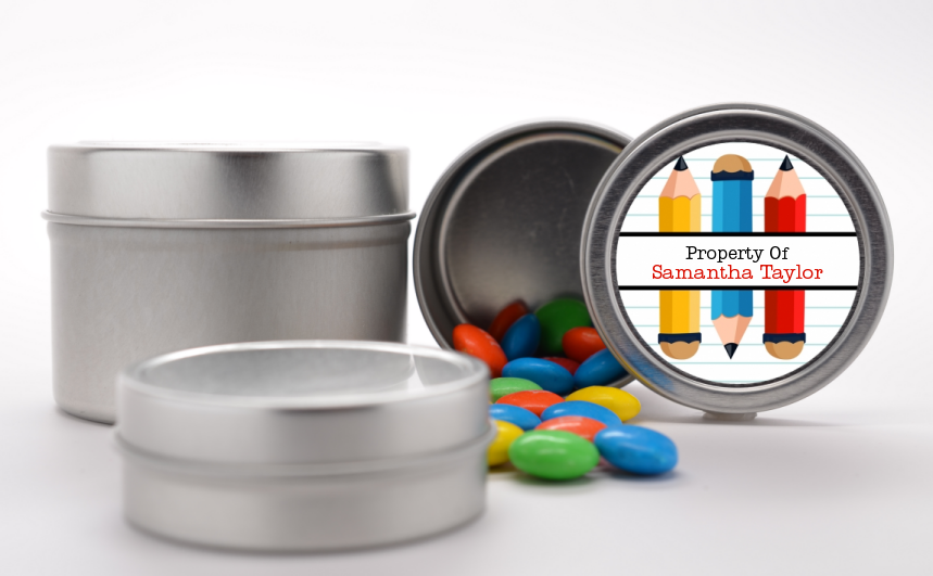 Pencils - Custom School Favor Tins
