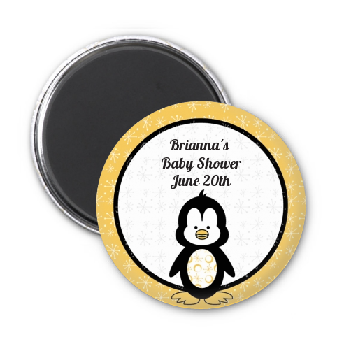 Penguin - Personalized Baby Shower Magnet Favors