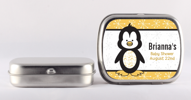 Penguin - Personalized Baby Shower Mint Tins