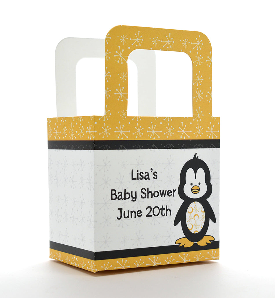 Penguin - Personalized Baby Shower Favor Boxes