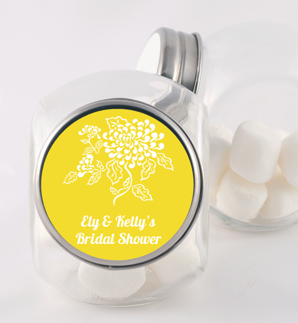 Peony - Personalized Bridal Shower Candy Jar
