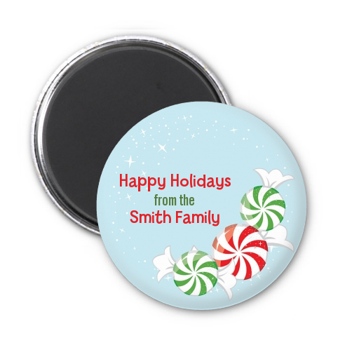 Peppermint Candy - Personalized Christmas Magnet Favors