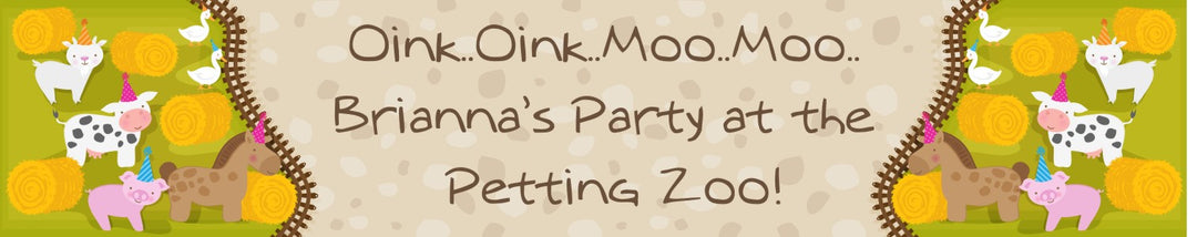 Petting Zoo - Personalized Birthday Party Banners