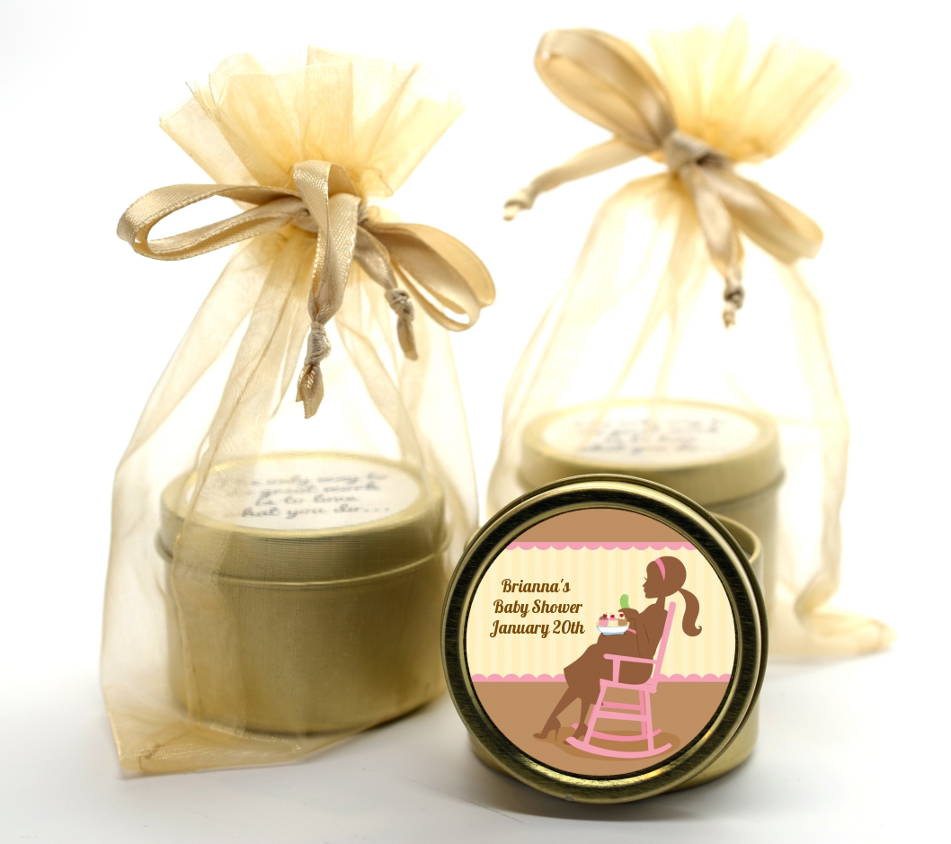 Pickles & Ice Cream - Baby Shower Gold Tin Candle Favors