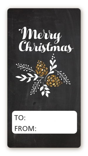 Pine Cones - Custom Rectangle Christmas Sticker/Labels