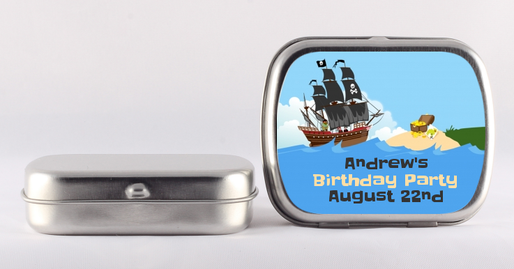 Pirate Ship - Personalized Birthday Party Mint Tins