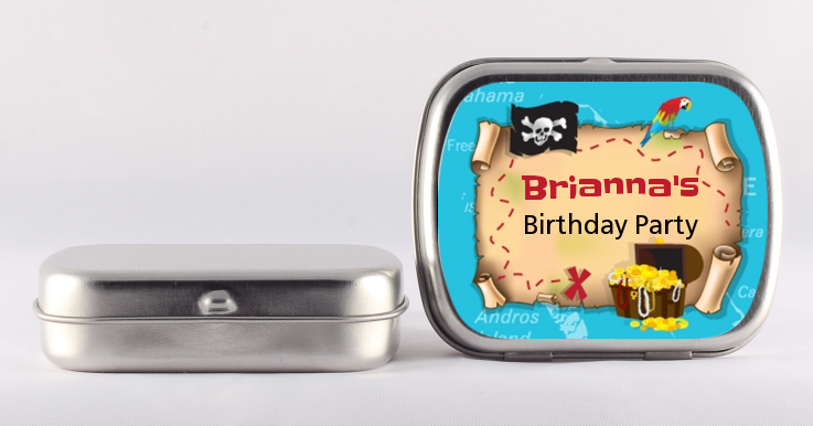 Pirate Treasure Map - Personalized Birthday Party Mint Tins