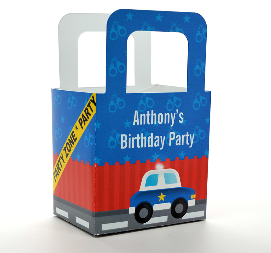 Police Car - Personalized Birthday Party Favor Boxes