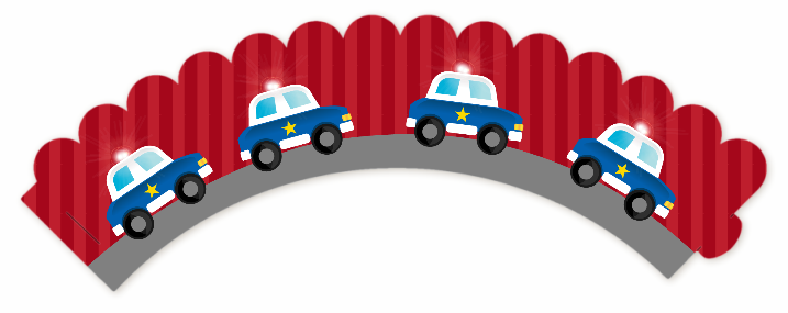 Police Car - Birthday Party Cupcake Wrappers